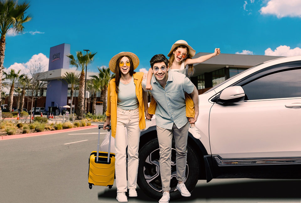 Preços baixos na locação de carros em Cross Border Xpress